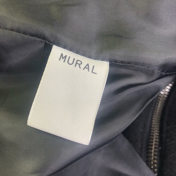 Mural Zipper Wool Trench Coat Long Sleeve City Event Layered Overcoat Modern - Picture 8 of 9